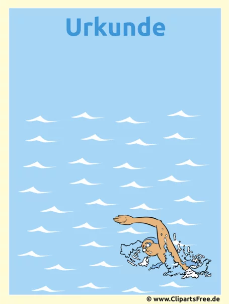 Urkunde Schwimmen - Urkunden für Kinder