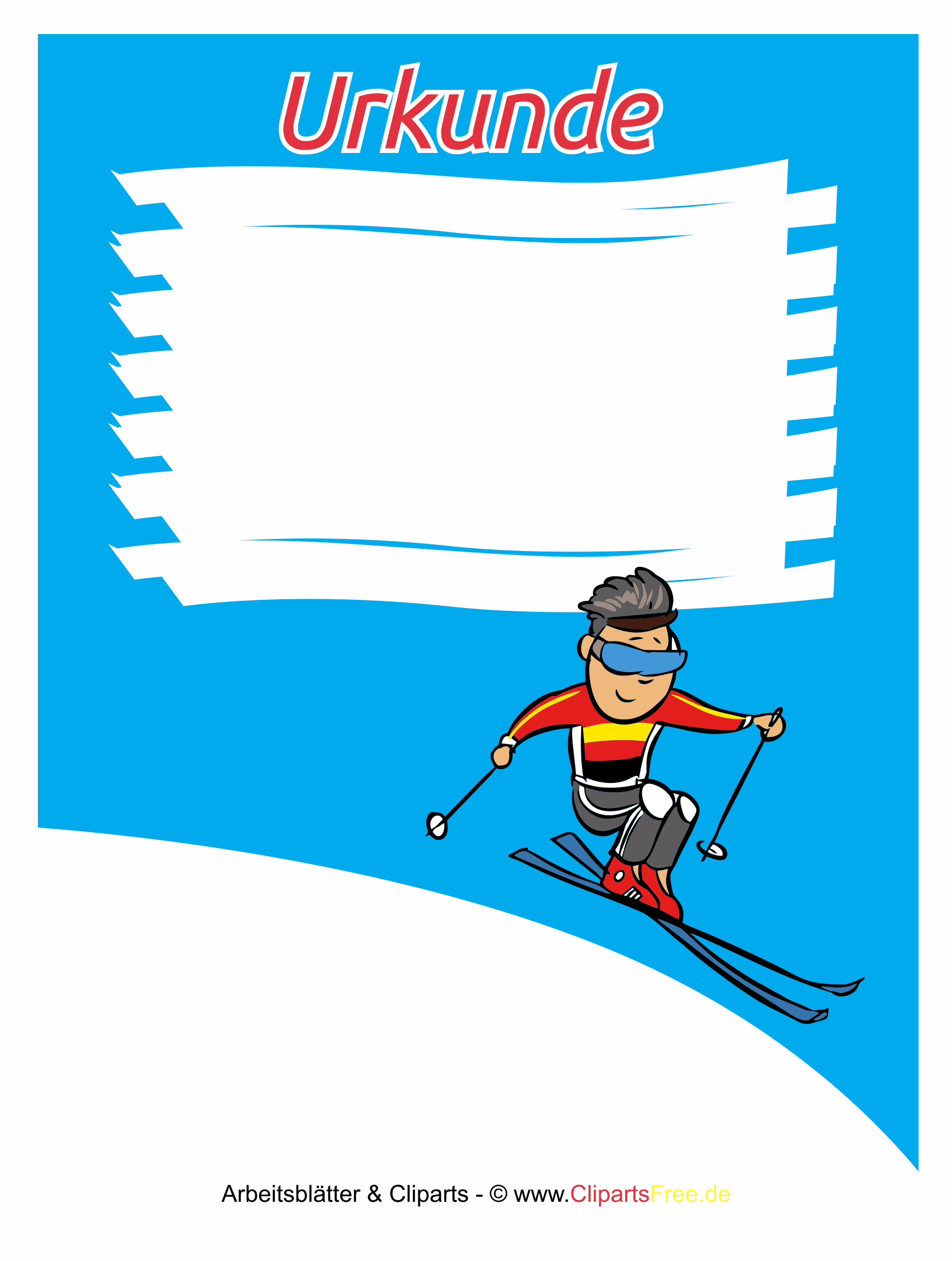 Urkunden Kinder Skifahren