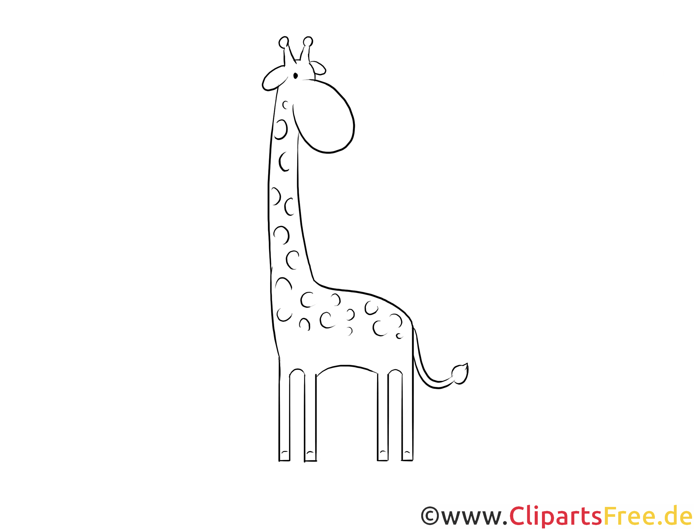Giraffe Laubsagevorlage Tiere
