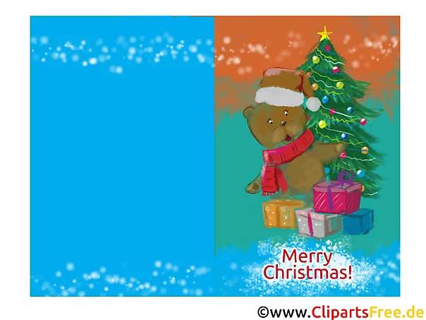 Klappkarten-Weihnachtskarten als Druckvorlagen