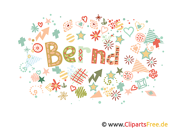 Bernd Vornamen für Jungen dekorative Buchstaben