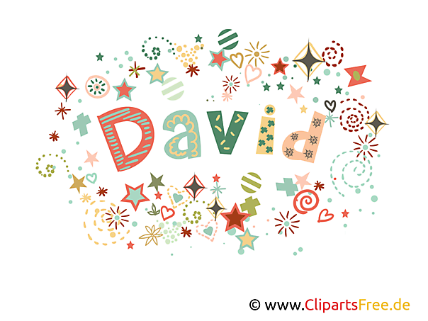 David Name Illustration, Bild, Clipart