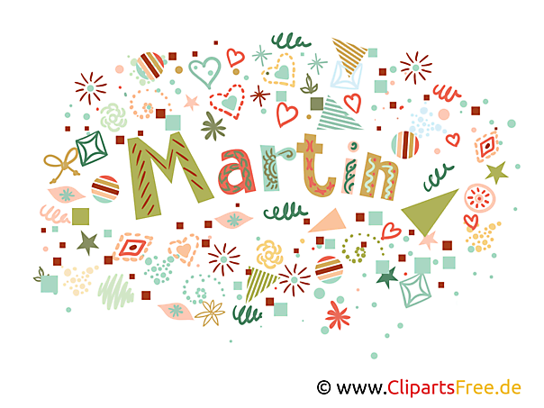 Martin Vorname Mann dekorative Buchstaben Design