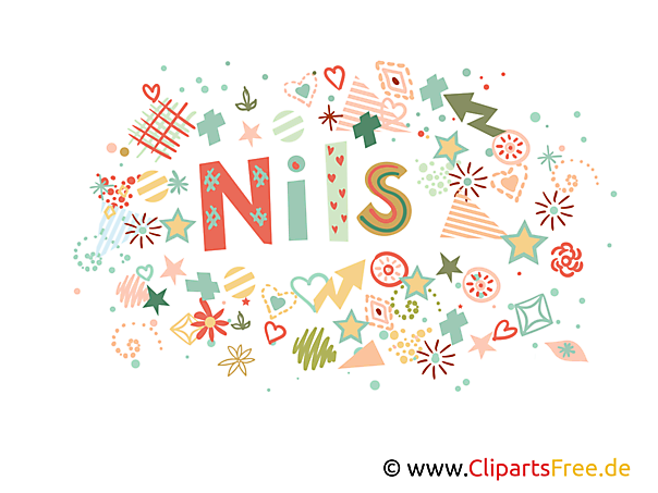Nils Vornamen für Jungen dekorative Buchstaben