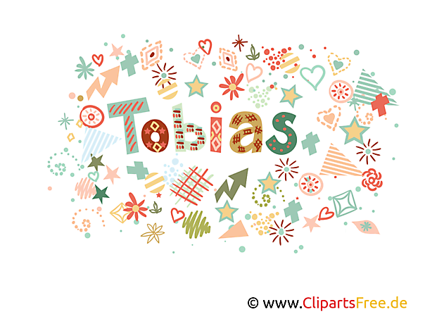 Tobias Männliche Vornamen in dekorativen Buchstaben