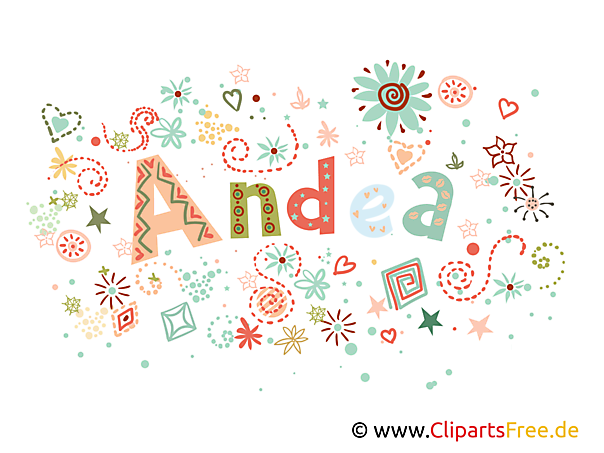 Andrea Mädchenname dekorative Buchstaben