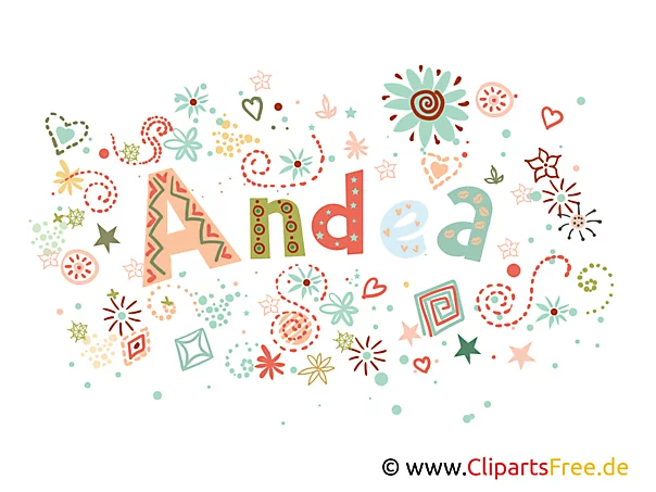 Andrea Mädchenname dekorative Buchstaben