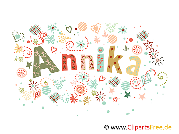 Annika Mädchenname dekorative Buchstaben