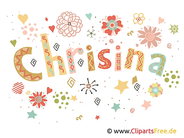 Christina Name Illustration, Bild, Clipart