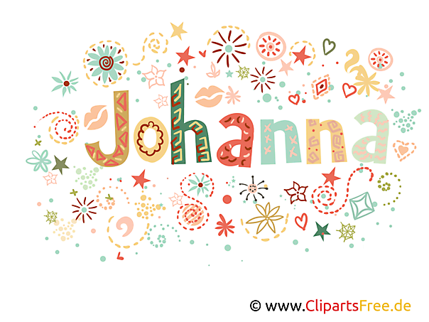 Johanna Vorname Frau dekorative Buchstaben Design