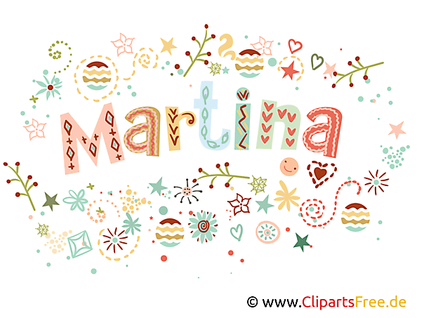 Martina Mädchennamen dekorativ Schriftzug, Deko, Design