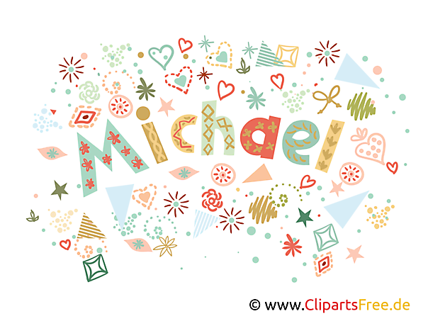 Michael Vorname Mann dekorative Buchstaben Design