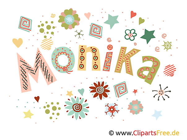 Monika Name Illustration, Bild, Clipart