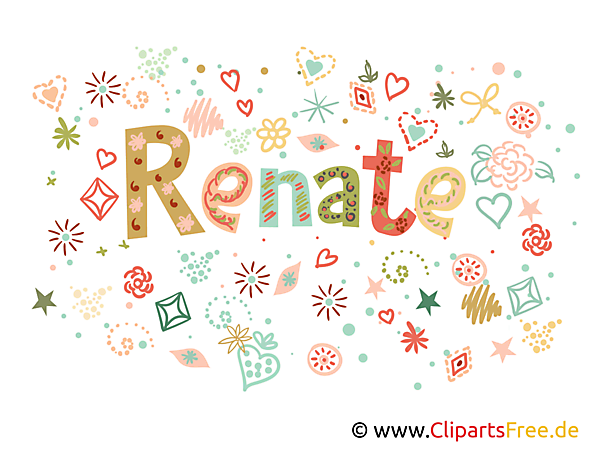 Renate Mädchen Name Design, dekorative Buchstaben Art