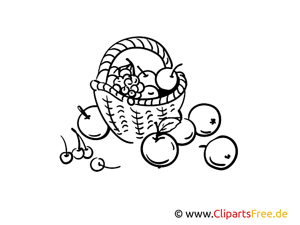 Wandtattoo für Küche Obstkorb