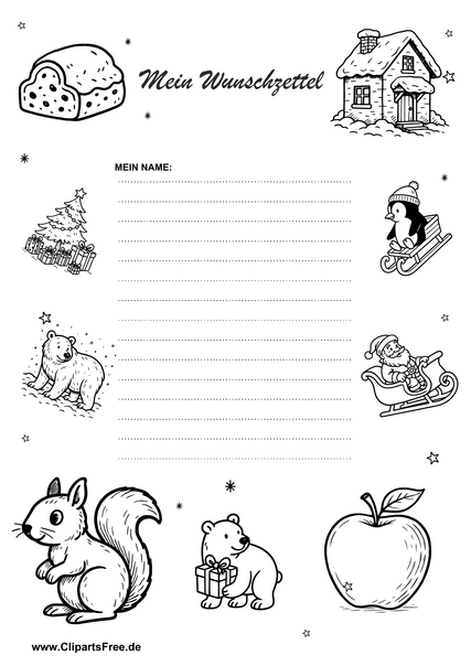 Wunschliste an Weihnachtsmann PDF-Download