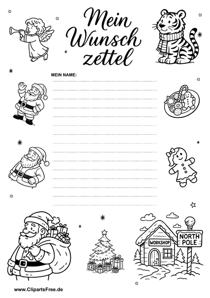 Wunschliste im Winter-Design PDF