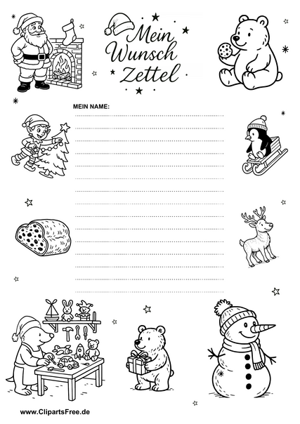 Wunschliste Weihnachten im schönen Look