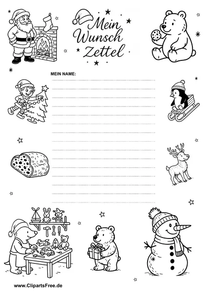 Wunschliste Weihnachten im schönen Look