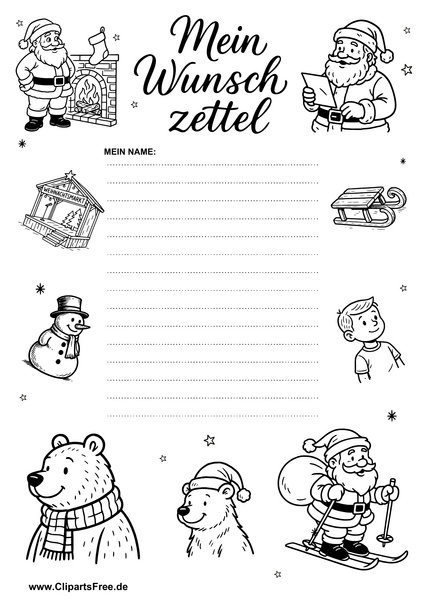 Wunschliste zu Weihnachten