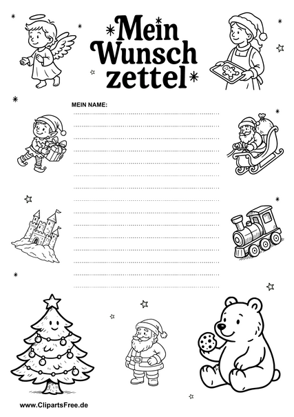 Wunschzettel zum Ausdrucken