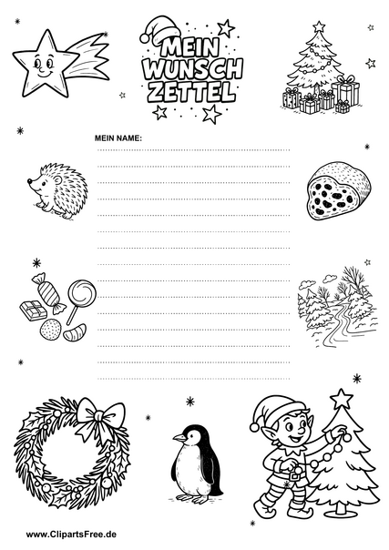 Wunschzettel zum Ausdrucken