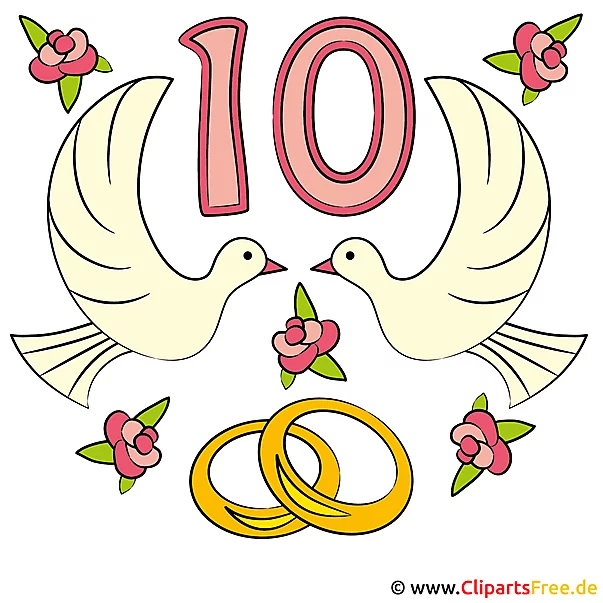 Einladung zur Rosen-Hochzeit mit unseren Cliparts selbst gestalten