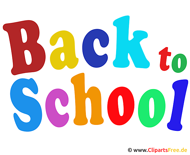 Clip Art zurück in die Schule Überschrift auf Englisch