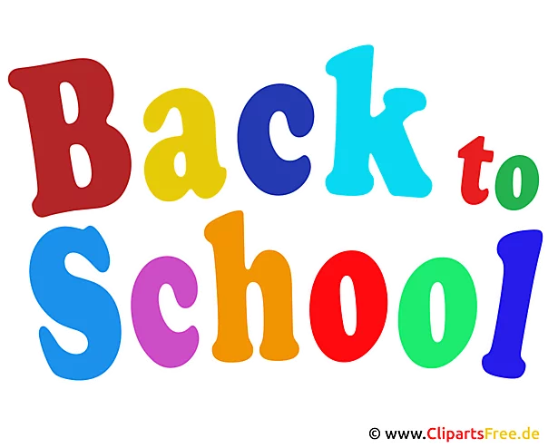 Clip Art zurück in die Schule Überschrift auf Englisch