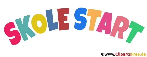 Beginn der Schule bunter Text als PNG-Clipart