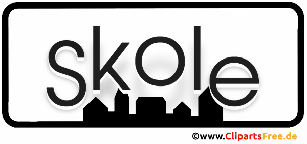 Schule auf Dänisch animiertes Gif Clipart