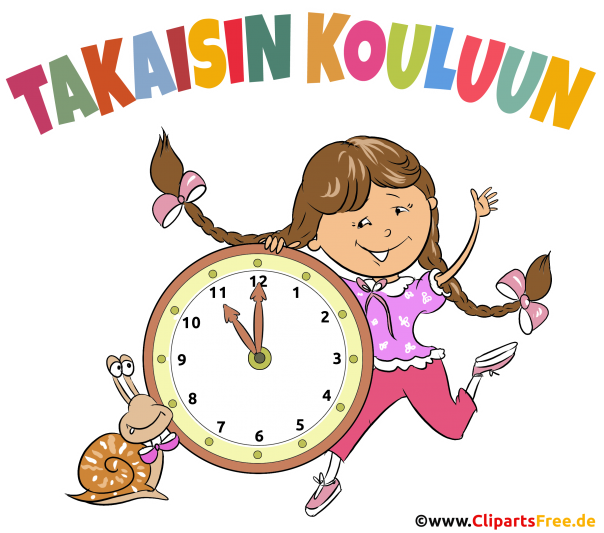 Schulbeginn auf Finnisch Plakat, Bild, Druckvorlage