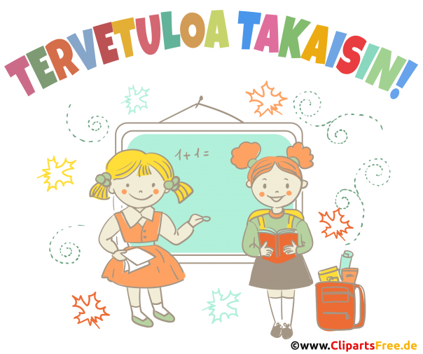 Willkommen zurück in der Schule Bild, Druckvorlage, Clipart