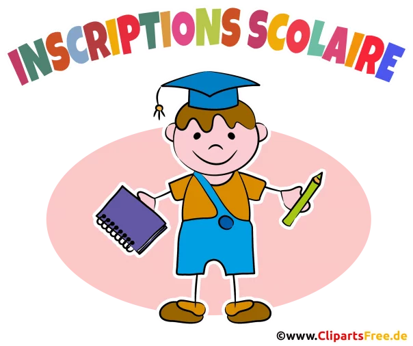 1. Zag in der Schule Cliparts, Illustrationen auf Französisch