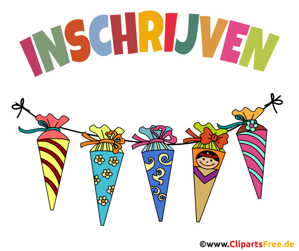 Inschrijven op school - Karte auf Dutch zum Schulanfang