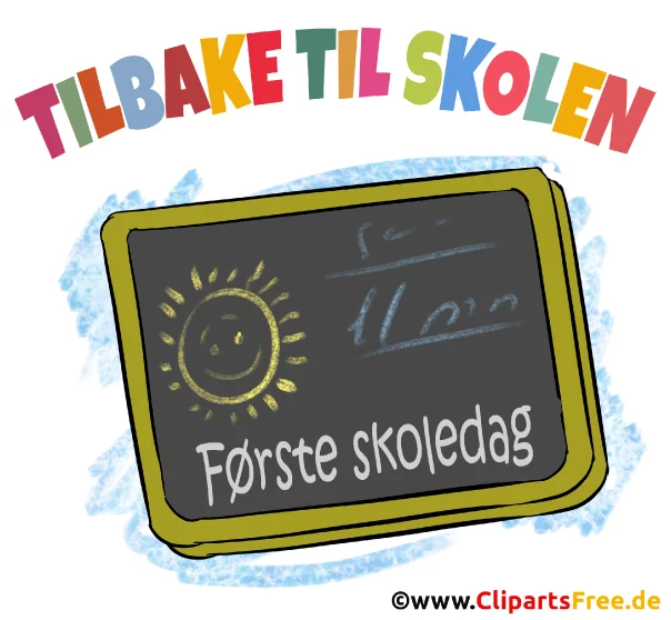 1. Tag in der Schule Clipart, Bild, Comic