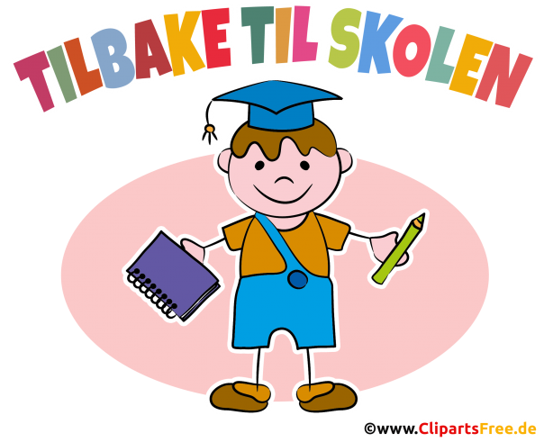 Rückkehr in die Schule Norwegische Sprache Illustration, Plakat