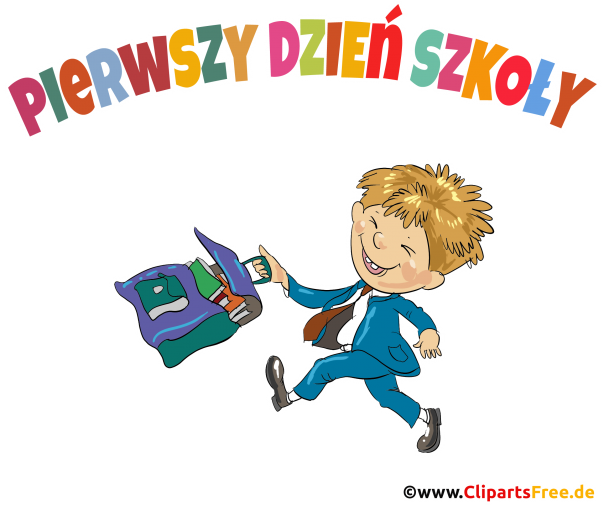 1. Tag in der Schule Illustration, Bild, Cartoon