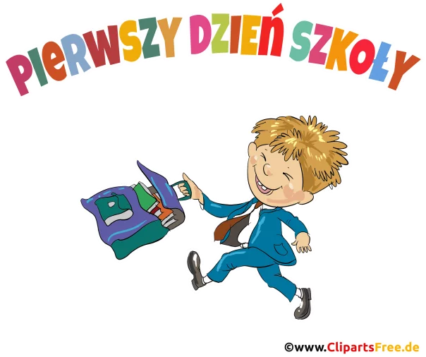 1. Tag in der Schule Illustration, Bild, Cartoon
