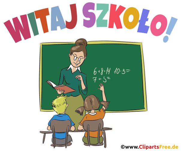 Clipart kostenlos Willkommen Schule auf Polnisch