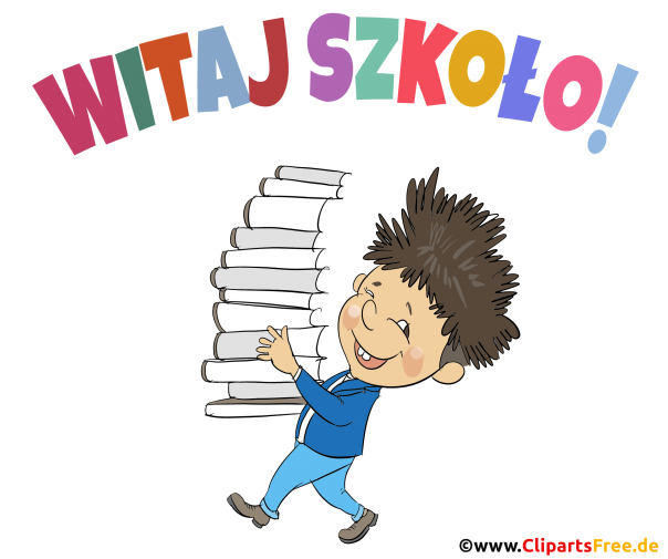 Wieder Schule Cliparts, Illustrationen in Polnisch