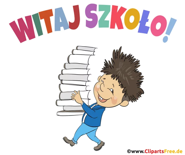 Wieder Schule Cliparts, Illustrationen in Polnisch