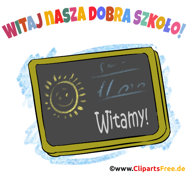 Willkommen in unserer guten Schule Clipart, Bild, Vorlage