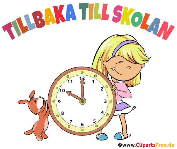 Schulanfang schwedisch Clipart, Comic, Cartoon