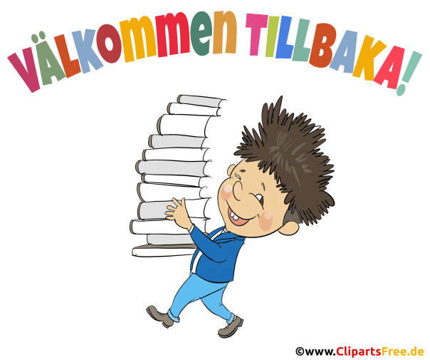 Vällkommen tillbaka - Clipart zum Schulanfang kostenlos
