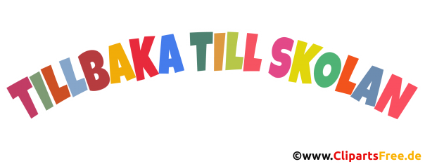 Zurück in die Schule auf Schwedisch Text zum Drucken
