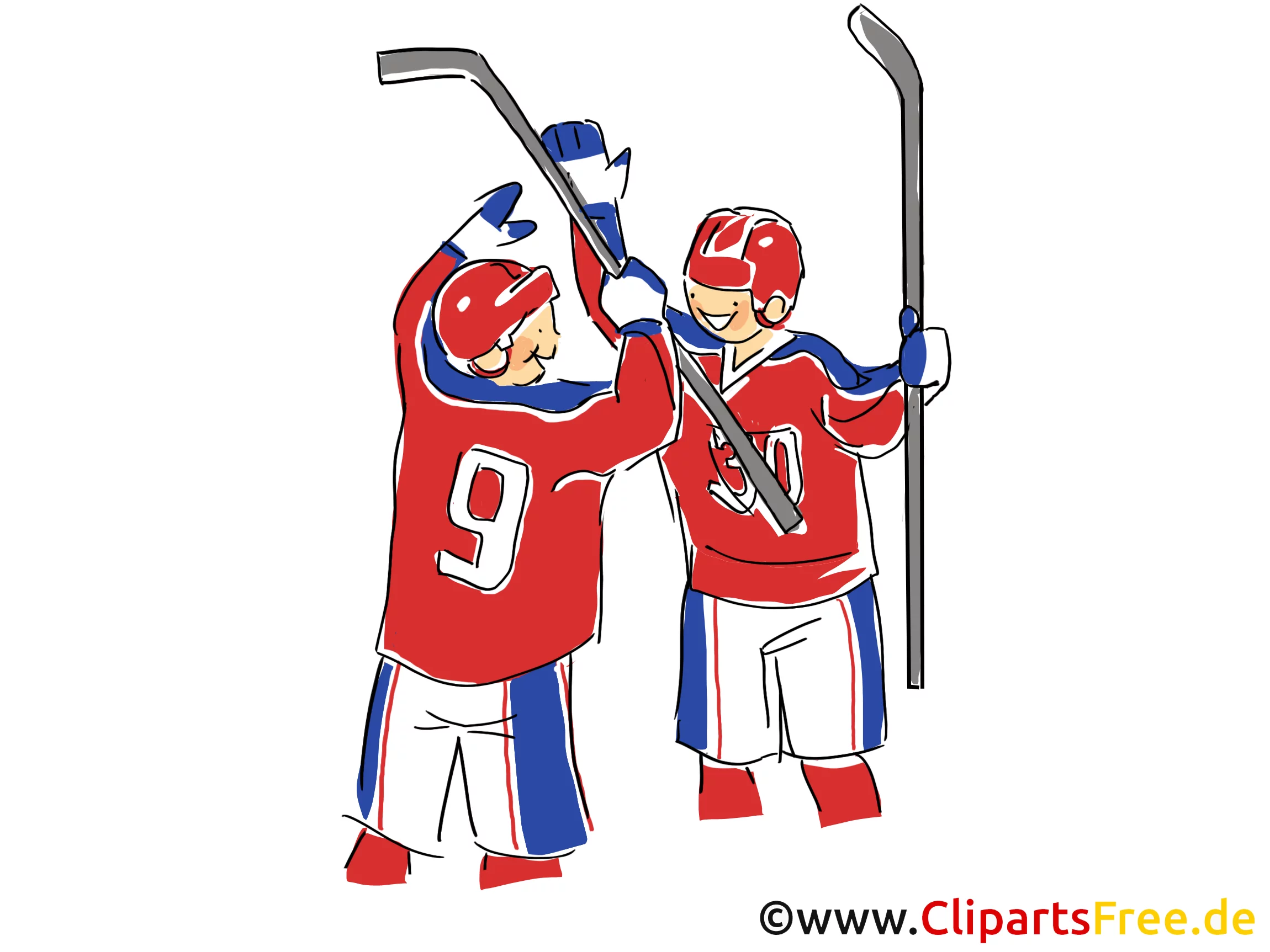 Tor Eishockey Bild, Illustration, Clipart, Comic, Cartoon gratis