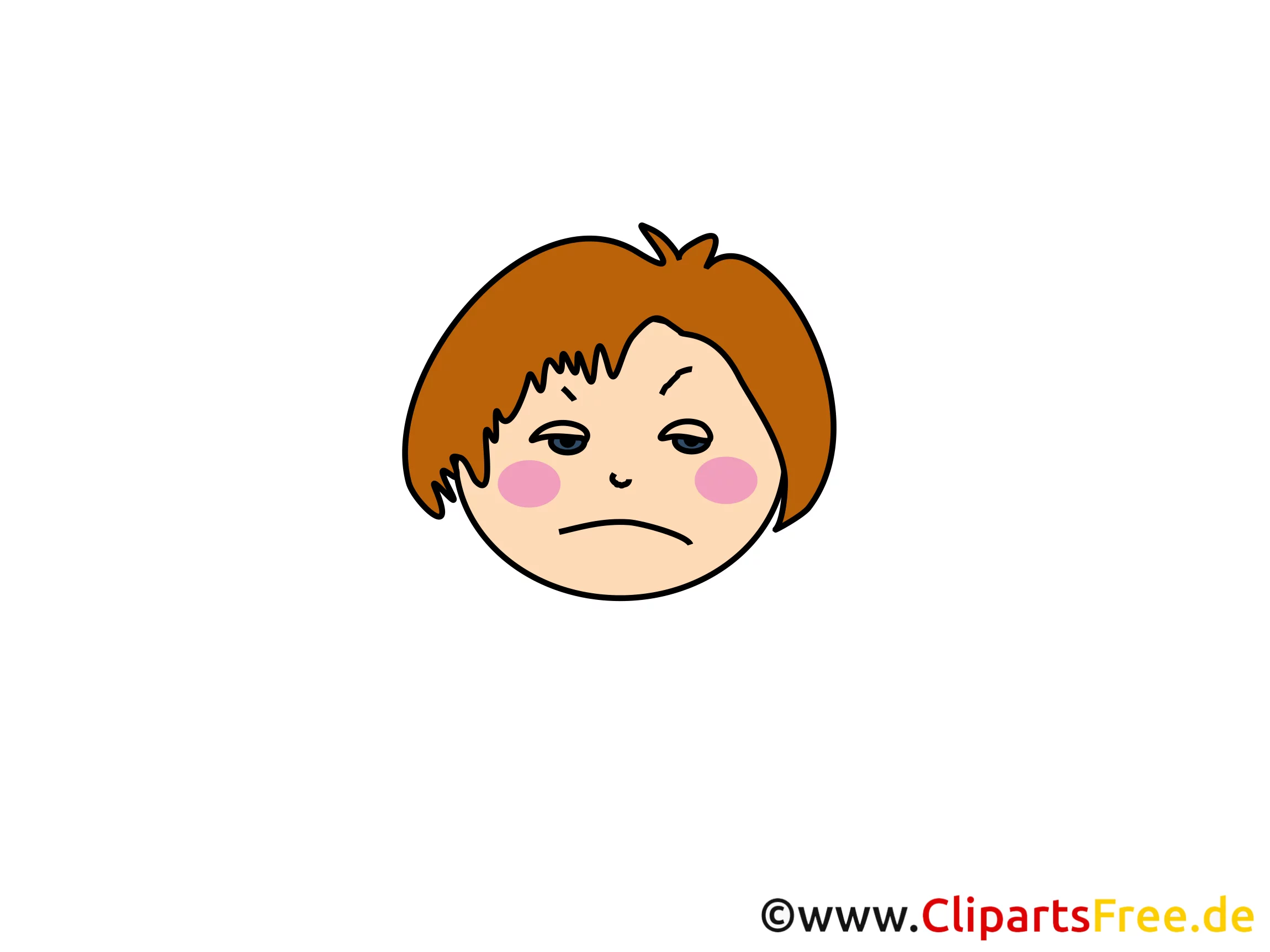 Trauer Clipart, Emotionen Bild, Cartoon, Comic, Illustration gratis