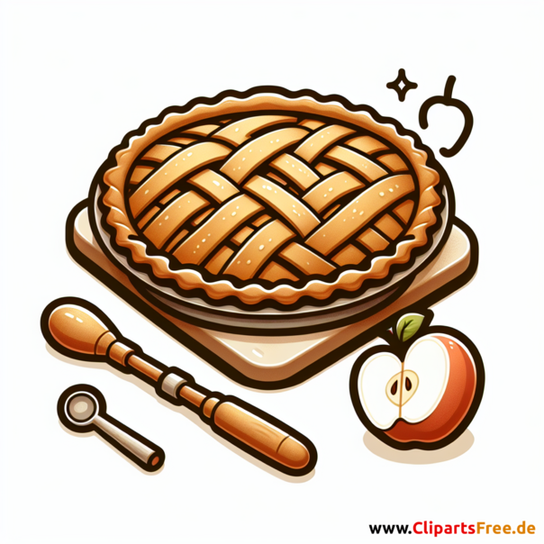 Apfelkuchen Clipart - Bilder zum Thema Backwaren