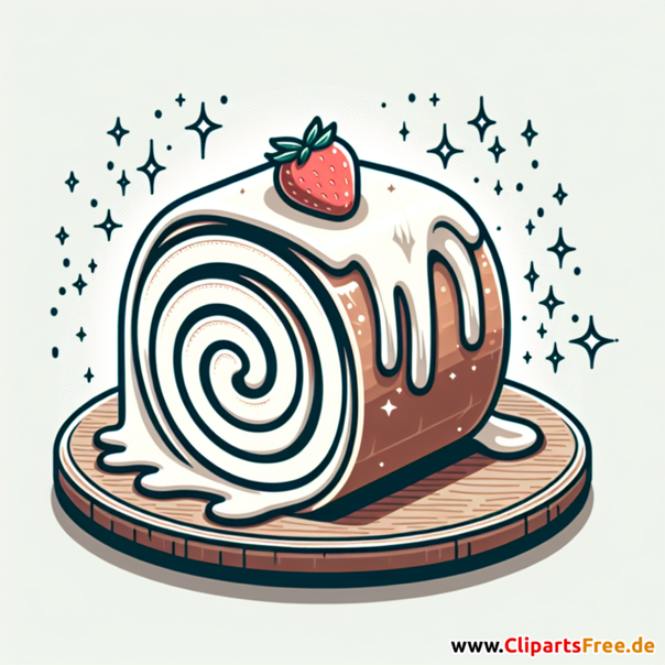 Biskuitrolle Clipart - Bilder zum Thema Backwaren